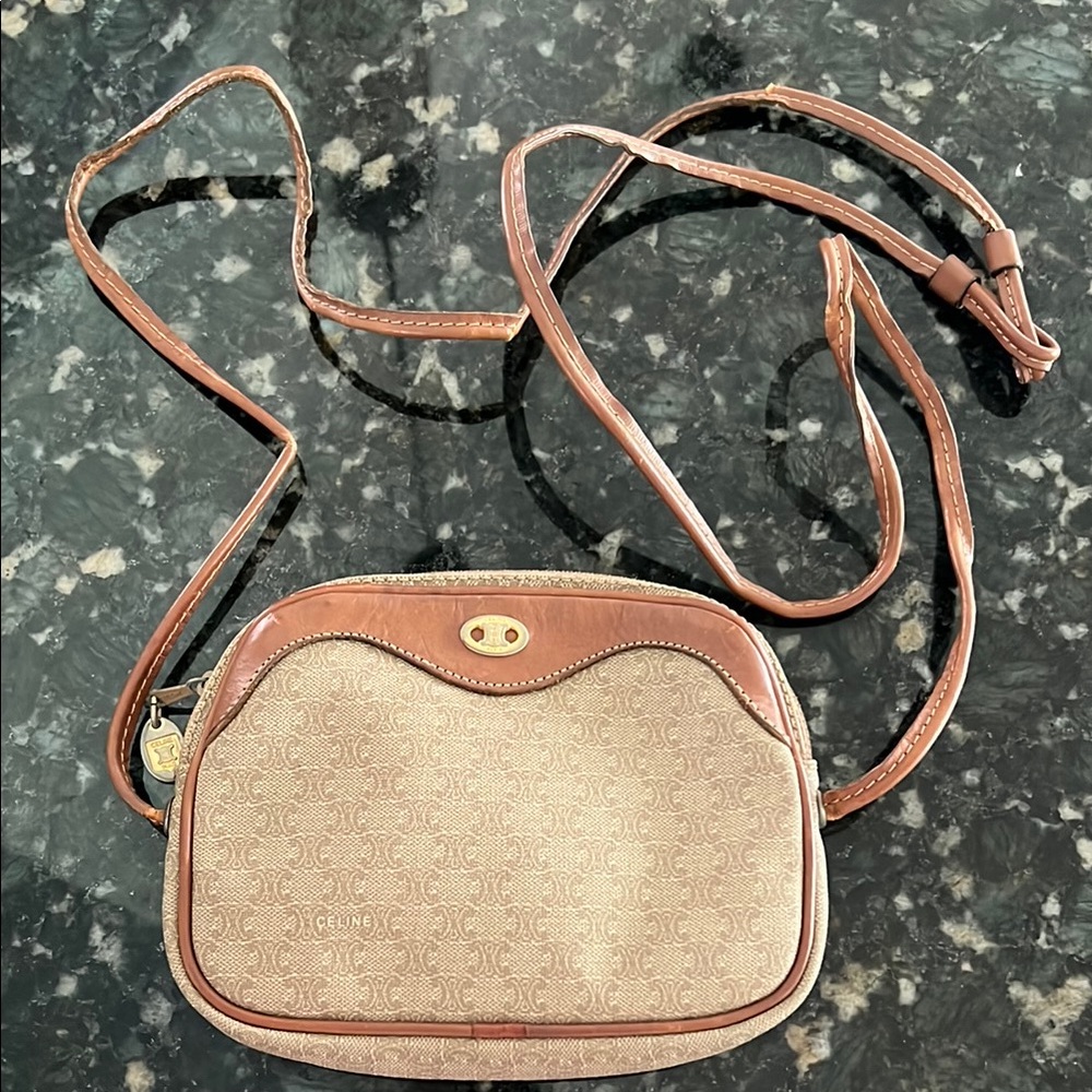 Vintage Mini Celine Macadam Crossbody Bag